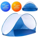 Northix - Pop up beach tent windbreak for beach pool garden blue multigarden