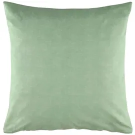 Esprit Home Premium Kopfkissenbezug 80x80 Baumwolle - Grün - Kissenhülle mit Esprit-Logo gestickt - Doubleface - farblich passend zur Bettwäsche mit Reißverschluss