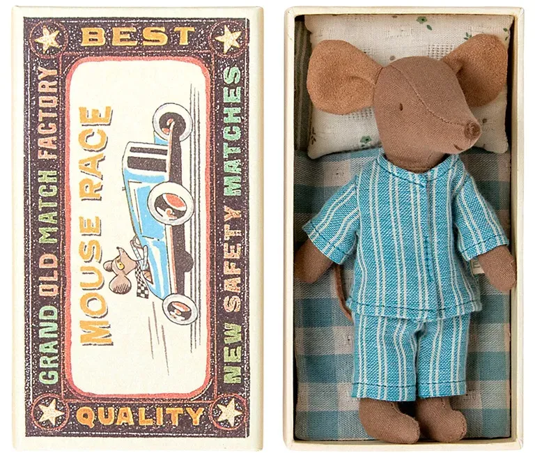 Maileg Großer Bruder Maus Stofftier Braun in Schachtel - Kuscheltier, Geschenkidee, liebevolle Details