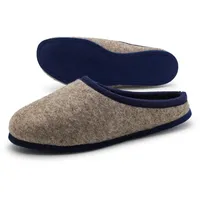 Pantoffelmann Wollfilz Pantoffel warme Filzpantoffeln Herren Damen Winter Hausschuh Pantoffel (1 Paar) Filzpantoffeln, Gästepantoffel besonders leicht grau 42 EU