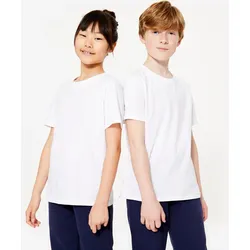 T-Shirt Baumwolle Kinder - weiss ultraweiß 141-150cm 10-11J