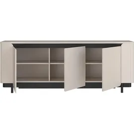 Forte Vodol 204,9 x 77,9 x 44,8 cm Beige/Schwarz