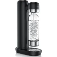 Arendo Wassersprudler schwarz mit 1L PET-Flasche