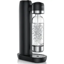 Arendo Wassersprudler schwarz mit 1L PET-Flasche