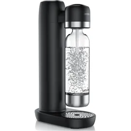 Arendo Wassersprudler schwarz mit 1L PET-Flasche