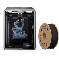 Creality K1 3D Drucker mit Creality 1 Kg 1,75-mm Hochgeschwindigkeits PLA Filament(600mm/s)(Schwarz)