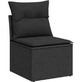 vidaXL Garten-Sofagarnitur 9-tlg. schwarz