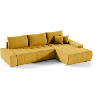Fun Möbel Ecksofa Sofa mit Schlaffunktion VOGAR Stoff Aston