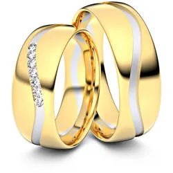 Trauringe Gevelsberg 585er Gelb-/Weiflgold - 2373