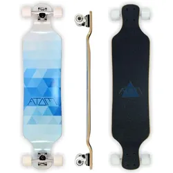 Atom 39" Blue Triangles - Dropdeck-Longboard 1"