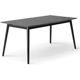 Hammel Furniture Esstisch HAMMEL FURNITURE "Meza Designtisch mit Auszugsfunktion und 2 Einlegeplatten", schwarz (schwarz, schwarz, schwarz), B:165cm H:74cm T:90cm, Tischplatte: Schwarzes nanobehandeltes Fenix-Laminat (schwarzer Rand), Gestell: Massive Esche.