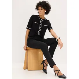 bonprix Stretch-Hose Slim Fit Schwarz 36