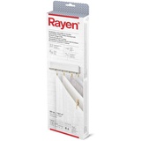 Rayen | Ausziehbarer Wäscheständer | 4 unabhängige Seile | automatische Aufwicklung der Seile | 38,5 x 11,5 x 3,5 cm | Wäscheleine 20 m, Weiß