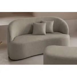 LeGer Home by Lena Gercke 2-Sitzer "Dilara", beige, B:170cm H:87cm T:89cm, Struktur fein 100% Polyester);Samtoptik (100% Polyester);Bouclé (100% Polyester), LEGER HOME BY LENA GERCKE, Sofas, gerundete Rückenlehne und Front, in 3 Bezugsqualitäten