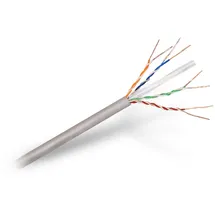 AISENS Netzwerkkabel, RJ45, Cat.6, UTP, starr, Awg24, Grau, 100 m