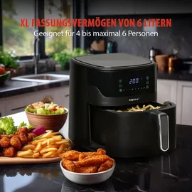 Alpina Heißluftfritteuse 6L schwarz