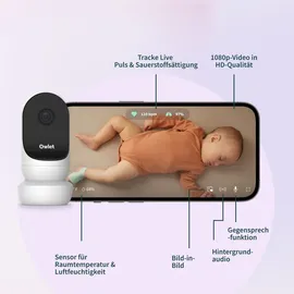 Owlet Dream Sock + Cam 2 - Medizinisch zertifiziertes Baby-Pulsoximeter mit Babyphone 1 St