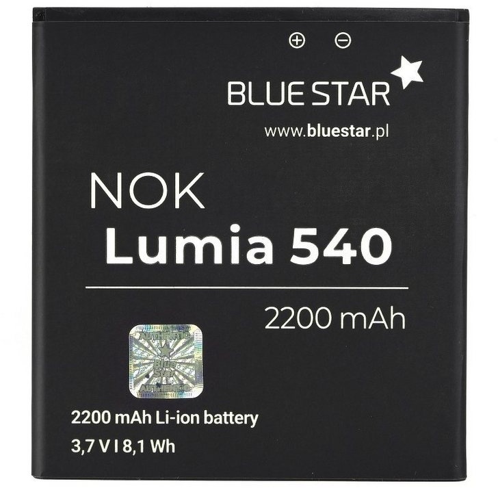 BlueStar Bluestar Akku Ersatz kompatibel mit Nokia Lumia 550 2100 mAh Austausch Batterie PREMIUM Accu BV-T5A Smartphone-Akku
