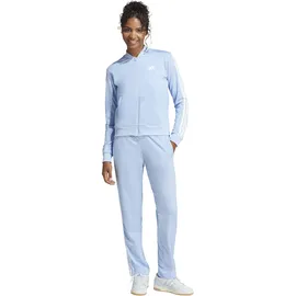 adidas Essentials 3 Stripes Trainingsanzug hellblau/weiß S