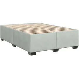 vidaXL Boxspringbett 140 x 200 cm Hellgrau