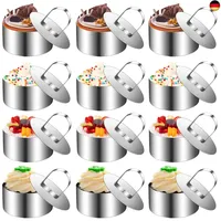 Mkitnvy 12 Stück Dessertringe, 8cm Runde Speiseringe Kuchenring Tortenring