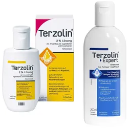 Terzolin Lösung 2% + Expert Shampoo bei fettiger Kopfhaut
