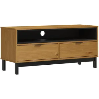 vidaXL FLAM TV-Lowboard 110x40x50 cm Braun Massivholz