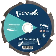 tecwerk Handkreissägeblatt AD 160 mm Z.6 PKD Schnitt-B.2,2 mm