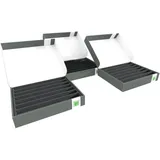 VARIA Group Lagerbox FSLB055 3-tlg. grau/grün