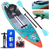 DURAERO Inflatable SUP-Board Stand up Paddling Board, Action-Cam Halterung, 330x76x15cm, bis 150kg grün