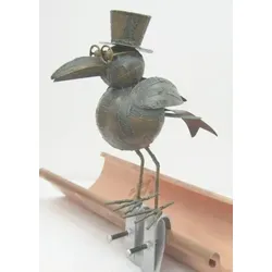 DanDiBo Rabe aus Metall Dachschmuck für die Dachrinne 30 cm