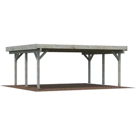 Palmako Karl Doppel-Carport 600 x 512 cm Grau tauchgrundiert