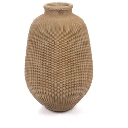 Vase Casa rund 56 cm - Braun Rund Harz Amefa 44.5x44.5 cm