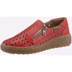 Slipper CASUAL LOOKS, Damen, Gr. 42, rot, Glattleder, sportlich, Schuhe