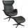 flexlux Relaxsessel More Leder 90 x 107 x 89 cm Grau mit Kopfteil