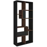 SKRAUT HOME Bücherregal 67 x 31 x 162 cm Schwarz/Eiche