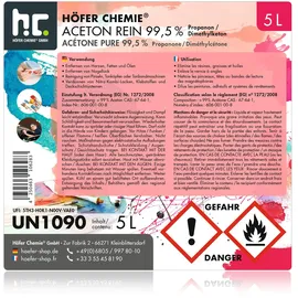 Höfer Chemie Aceton Rein 5 l