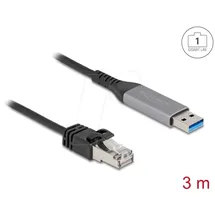 DeLock USB-A 3 m Schwarz