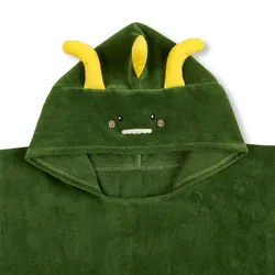 good morning Kapuzenhandtuch »Joep«, (Packung, 1 St., 1 stuck kinderstrandtuch - badeponcho), kinder badeponcho, strandponcho, Kapuze, Baumwolle, Frotte, Knöpfe good morning grün B/L: 140 cm x 60 cm