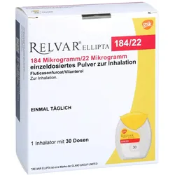 RELVAR Ellipta 184 Mikrogramm/22 Mikrogramm Inh.P. 1X30 St