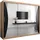 abiks möbel Schwebetürenschrank MONACO 250 x 200 x 62 cm Schwarz