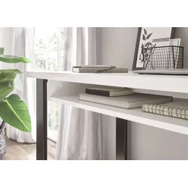 Home Affaire Schrank-Set SHERWOOD, (4-St), Büromöbel Set in Holz Dekor, mit Scheunentorbeschlag aus Metall weiß