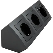 McPower Steckdosenleiste Flair 0,15 m Anthrazit 3 St.