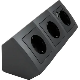 McPower Steckdosenleiste Flair 0,15 m Anthrazit 3 St.