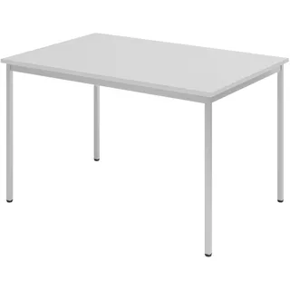 bümö Tisch, Multifunktionstisch 120 x 80 cm in grau - Besprechungstisch, Konferenztisch, Meetingtisch, Mehrzwecktisch, Pausentisch, Besprechungsraum, Meetingraum, Pausenraum
