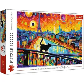 Trefl 10795 Puzzle1000 Teile –Katze in Paris