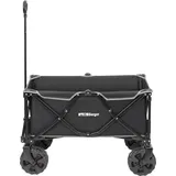 BERGER stabil Bollerwagen faltbar Beach │ Handwagen Transportwagen Transportkarre Strandwagen Gartenwagen │ belastbar bis 100 kg, klappbar, robust, leichtgängig, blau, Transporttasche