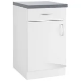 WIHO KÜCHEN Arbeitsplatte Flexi, 38 mm stark grau 110 cm x 3,8 cm x 60 cm