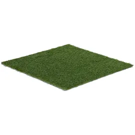 Hillvert Kunstrasen 100 x 100 cm Höhe: 30 mm Stichrate: 14/10 cm UV-beständig Rasenteppich Balkon Terrasse Kunstgras