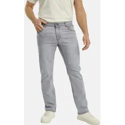 5-Pocket-Jeans JAN VANDERSTORM "Tiefbundjeans SEIBOLD", Herren, Gr. 35, N-Gr, grau (hellgrau), Obermaterial: 78% Baumwolle CO. 20% Polyester COOLMAX PES(Coolmax). 2% Elasthan EL., Jeans 5-Pocket-Jeans